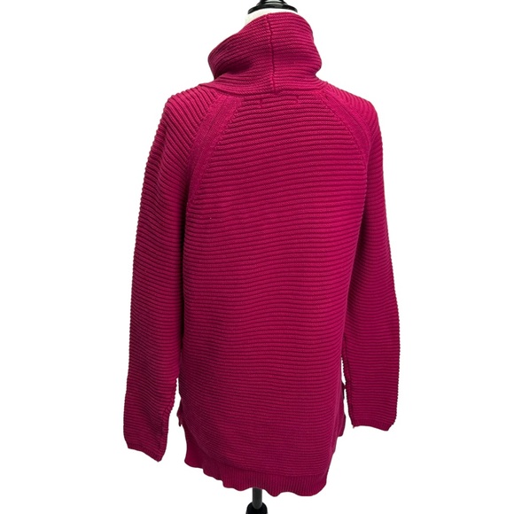 Kenneth Cole Reaction Pink Cotton Blend Roll Neck Tunic Sweater Size L - Picture 5 of 10